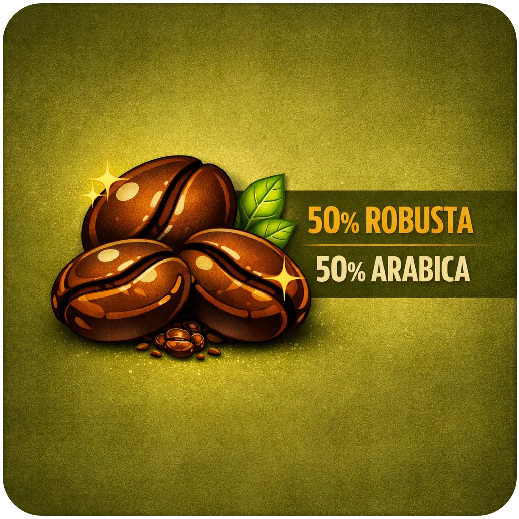 قهوه 50٪ روبوستا - 50٪ عربیکا